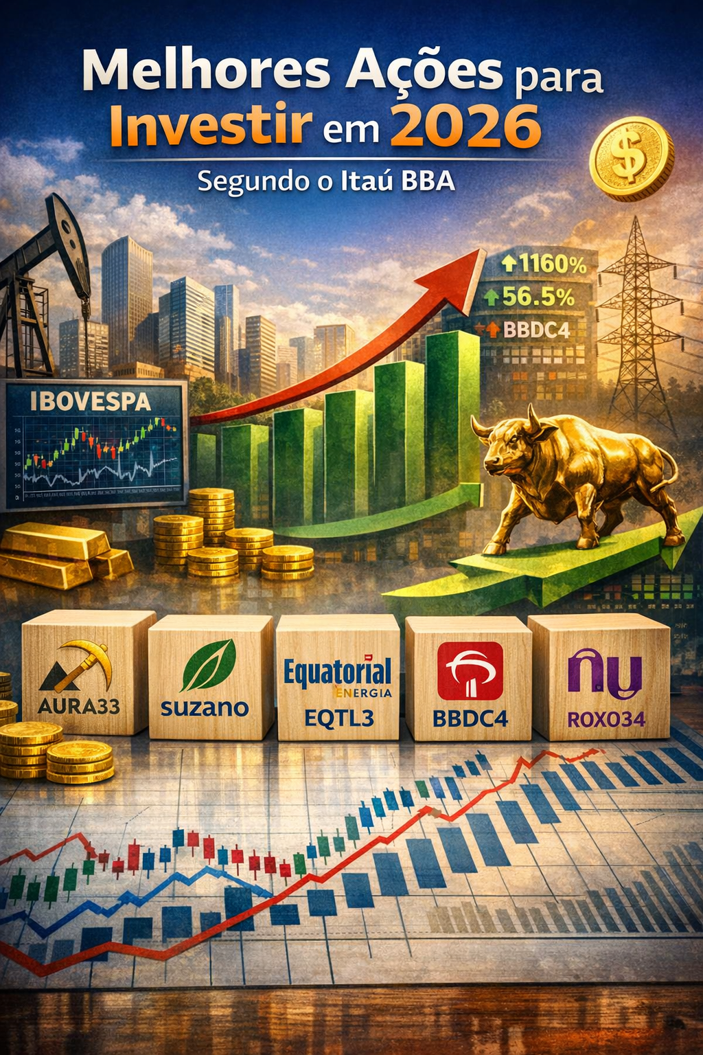 Melhores ações para investir em 2026, segundo o Itaú BBA
