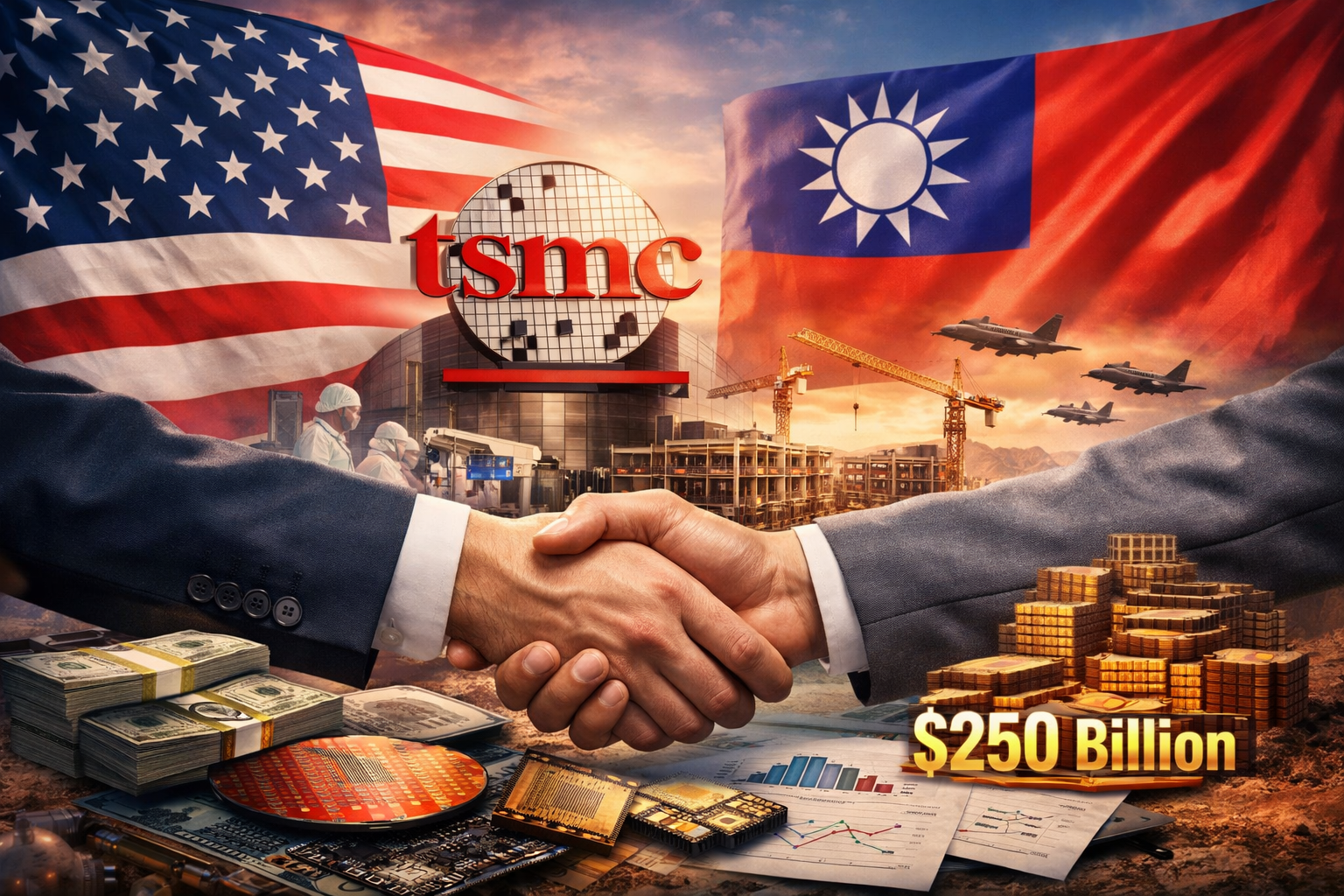 EUA e Taiwan firmam acordo para reduzir tarifas e impulsionar investimentos em semicondutores